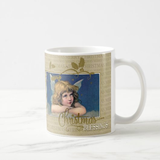 Weihnachtssegen Engel Kaffeetasse (Rechts)