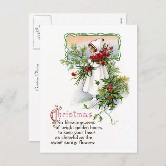 Weihnachtssegen Feiertagspostkarte (Vorne/Hinten)