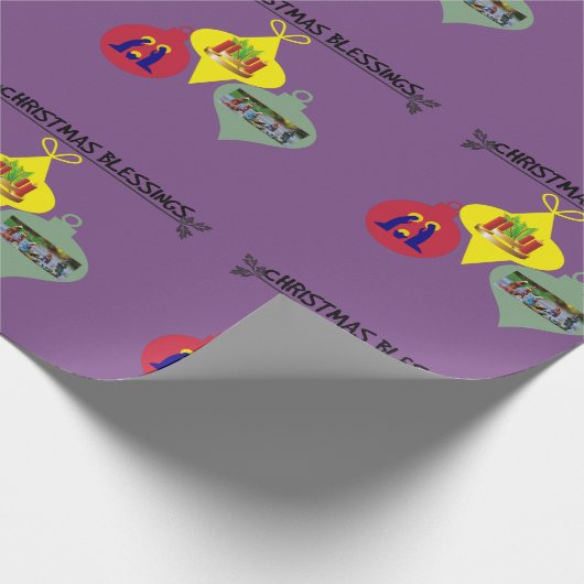 Weihnachtssegen Geschenkpapier (Ecke)