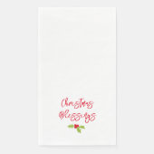 Weihnachtssegen Holly Festive Feiertage Glaube Serviette (Vorderseite)