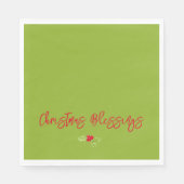 Weihnachtssegen Holly Festive Feiertage Glaube Serviette (Vorderseite)