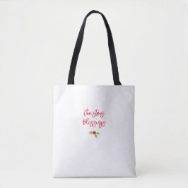 Weihnachtssegen Holly Festive Feiertage Glaube Tasche