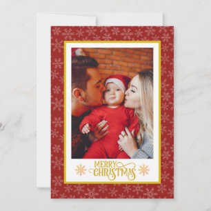 Weihnachtssegen I Familienfoto und goldene Schrift