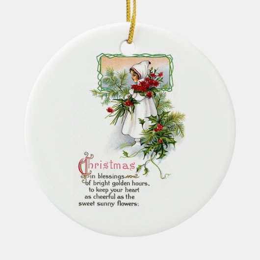 Weihnachtssegen Keramikornament (Vorne)