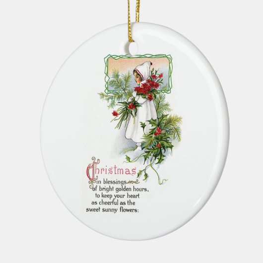 Weihnachtssegen Keramikornament (Links)