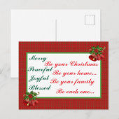 Weihnachtssegen Postkarte (Vorne/Hinten)