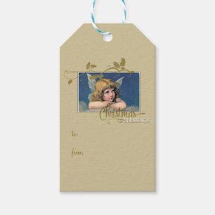 Weihnachtssegen Vintage-Engel Geschenkanhänger