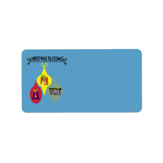 Weihnachtssegnen Adressaufkleber (Vorne)