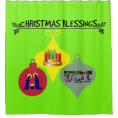 Weihnachtssegnen Duschvorhang (Vorderseite)