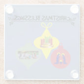 Weihnachtssegnen Glasuntersetzer (Rückseite)