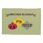 Weihnachtssegnen Kissenbezug (Rückseite-Links)