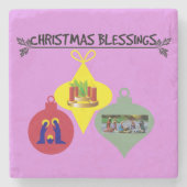 Weihnachtssegnen Steinuntersetzer (Vorderseite)