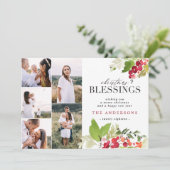 Weihnachtssegnung mehrfarbiges Foto Feiertagskarte (Stehend Vorderseite)