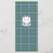 Weihnachtssehen Monogramm individuelle Ortsnamen Menükarte (Rückseite)