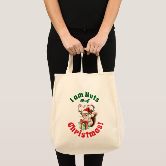Weihnachtsseichenbuchse & Antlers Lights Tote Tasc Tragetasche (Vorderseite (Produkt))
