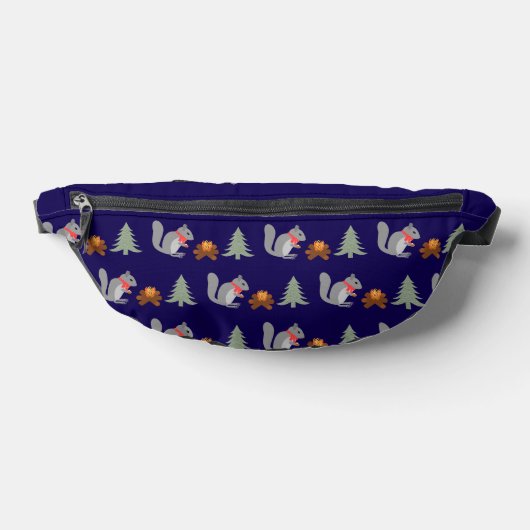 Weihnachtsseichhörnchen Roastnüsse auf Log Fire Bauchtasche (Ablage )