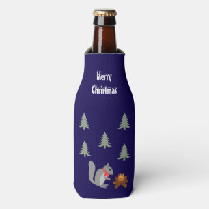 Weihnachtsseichhörnchen Roastnüsse auf Log Fire Flaschenkühler