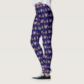 Weihnachtsseichhörnchen Roastnüsse auf Log Fire Leggings (Links)