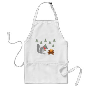 Weihnachtsseichhörnchen Roastnüsse auf Log Fire Schürze