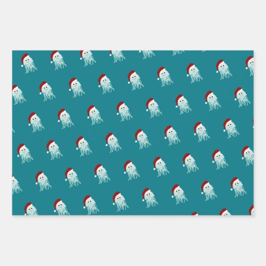 Weihnachtssellfisch Geschenkpapier Set (Vorderseite)