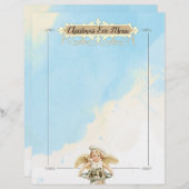 Weihnachtssengel Koch Kuchen Urlaubskarte Briefkop (Vorne/Hinten)