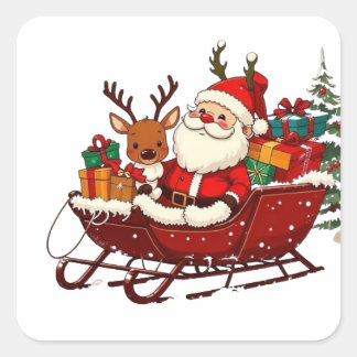 Weihnachtsserie 4 - Sleigh Stickers