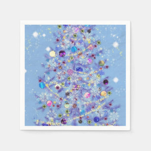 Weihnachtsservietten mit schönem Weihnachtsbaum Serviette