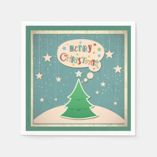 Weihnachtsservietten - Weihnachtsbaum Serviette