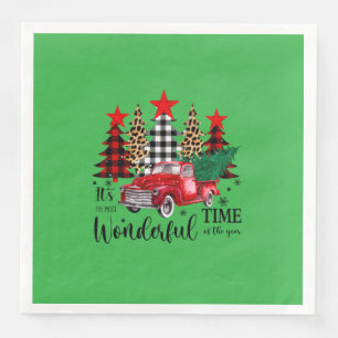 Weihnachtsservietten "Wonderful Time" Design Serviette