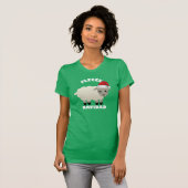 WeihnachtsShirt Fleece (Feliz) Navidad mit Schafen T-Shirt (Vorne ganz)