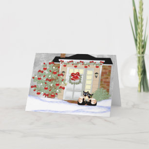 Weihnachtssiamesische Kumpel Feiertagskarte