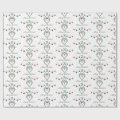 Weihnachtssiberian Husky Geschenkpapier (Flach)