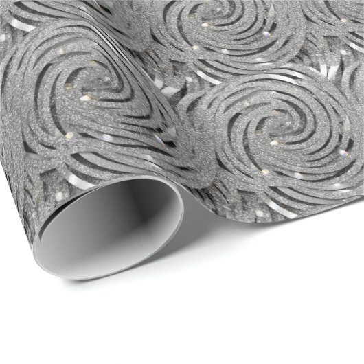 Weihnachtssilber Geschenkpapier (Rolleneckpunkt)