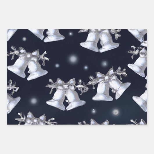 Weihnachtssilber Geschenkpapier Set (Vorderseite 3)