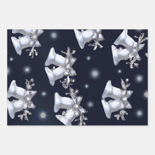 Weihnachtssilber Geschenkpapier Set (Vorderseite 2)