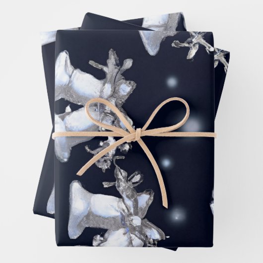 Weihnachtssilber Geschenkpapier Set (Beispiel)