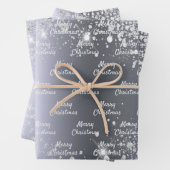 Weihnachtssilber-Glitzer Geschenkpapier Set (Beispiel)