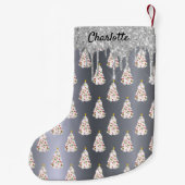 Weihnachtssilber-Glitzer Kleiner Weihnachtsstrumpf (Rückseite)