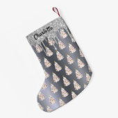 Weihnachtssilber-Glitzer Kleiner Weihnachtsstrumpf (Rückseite (Hängend))