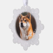 Weihnachtssilber Ornament Karte (Linke Ecke)