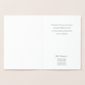 Weihnachtssilber Rustikaler Baum Handgezeichnet Folienkarte (Innenseite)