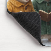 Weihnachtssingen der Mäuse im Schnee Mousepad (Ecke)