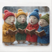Weihnachtssingen der Mäuse im Schnee Mousepad (Vorne)