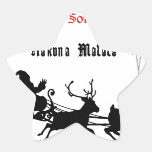 Weihnachtssingen – Lieder und weihnachtliche Freud Stern-Aufkleber