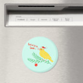 Weihnachtssingender Kanarienvogel Magnet (In Situ (Geschirrspüler))