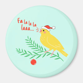 Weihnachtssingender Kanarienvogel Magnet