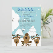 Weihnachtssingendes Geldbeschaffer-Ereignis-Party Einladung (Stehend Vorderseite)