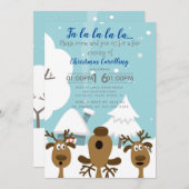 Weihnachtssingendes Geldbeschaffer-Ereignis-Party Einladung (Vorne/Hinten)