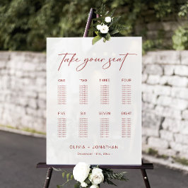 Weihnachtssitze Übersicht 8 Tische Acrylschild