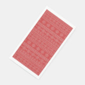 Weihnachtsskandinavien Strickmode aus rot-weißem S Serviette (Ecke)